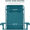 image:imageBest Choice Products Oversized Zero Gravity Chair Folding Outdoor Patio Lounge Recliner wCup Holder Accessory Tray Pillow  Dusty BluePeacock