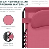 image:imageBest Choice Products Oversized Zero Gravity Chair Folding Outdoor Patio Lounge Recliner wCup Holder Accessory Tray Pillow  Dusty BluePink