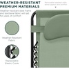 image:imageBest Choice Products Oversized Zero Gravity Chair Folding Outdoor Patio Lounge Recliner wCup Holder Accessory Tray Pillow  Dusty BlueSage Green