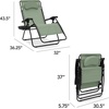 image:imageBest Choice Products Oversized Zero Gravity Chair Folding Outdoor Patio Lounge Recliner wCup Holder Accessory Tray Pillow  Dusty BlueSage Green