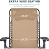 image:imageBest Choice Products Oversized Zero Gravity Chair Folding Outdoor Patio Lounge Recliner wCup Holder Accessory Tray Pillow  Dusty BlueSandBlack