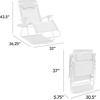 image:imageBest Choice Products Oversized Zero Gravity Chair Folding Outdoor Patio Lounge Recliner wCup Holder Accessory Tray Pillow  Dusty BlueSnow