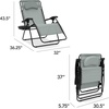 image:imageBest Choice Products Oversized Zero Gravity Chair Folding Outdoor Patio Lounge Recliner wCup Holder Accessory Tray Pillow  Dusty BlueStardew