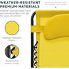 image:imageBest Choice Products Oversized Zero Gravity Chair Folding Outdoor Patio Lounge Recliner wCup Holder Accessory Tray Pillow  Dusty BlueSunflower Yellow