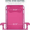 image:imageBest Choice Products Oversized Zero Gravity Chair Folding Outdoor Patio Lounge Recliner wCup Holder Accessory Tray Pillow  Dusty BlueUltimate Pink