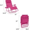 image:imageBest Choice Products Oversized Zero Gravity Chair Folding Outdoor Patio Lounge Recliner wCup Holder Accessory Tray Pillow  Dusty BlueUltimate Pink