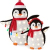 image:imageBest Choice Products 5Ft Lighted Penguin Family 210 LED Lights XL Pop Up Outdoor Christmas Yard Decoration with Storage Bag 2Piece Large Black White Red OrangeRed