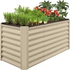image:imageBest Choice Products 6x3x2ft Outdoor Metal Raised Garden Bed Deep Root Box Planter for Vegetables Flowers Herbs 269 Gallon Capacity 100 Non Toxic Materials  Gun MetalBeige