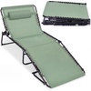 image:imageBest Choice Products Extra Wide Patio Chaise Lounge Chair Portable Outdoor Folding Recliner for Lawn w 8 Positions Handles 440lb Capacity  PeacockSage Green