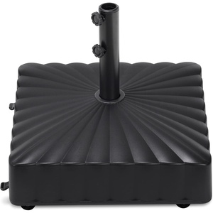 image:imageBest Choice Products 123lb Capacity Fillable Mobile Umbrella Base Heavy Duty Market Stand for Patio Deck Poolside w 4 Wheels 2 Locks 2 Knobs WindResistant Scallop Design  BlackBlack