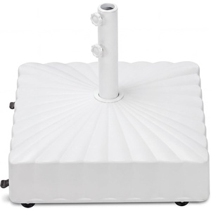 image:imageBest Choice Products 123lb Capacity Fillable Mobile Umbrella Base Heavy Duty Market Stand for Patio Deck Poolside w 4 Wheels 2 Locks 2 Knobs WindResistant Scallop Design  BlackWhite