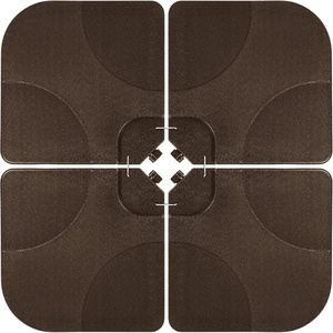 image:imageBest Choice Products 4Piece Cantilever Offset Patio Umbrella Base Weight Set HeavyDuty Fillable Stand Plates for Water or Sand EasyFill Spouts Wood Grain Finish  BlackBrown