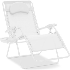 image:imageBest Choice Products Oversized Zero Gravity Chair Folding Outdoor Patio Lounge Recliner wCup Holder Accessory Tray Pillow  Dusty BlueSnow