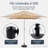 image:imageBest Choice Products 55lb Fillable Umbrella Base Stand Plastic Patio Umbrella Stand with Pole Holder Adjustment Knob for Outdoor Lawn Deck Asscher Design  BrownBlack  Scallop