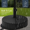 image:imageBest Choice Products 55lb Fillable Umbrella Base Stand Plastic Patio Umbrella Stand with Pole Holder Adjustment Knob for Outdoor Lawn Deck Asscher Design  BrownBlack  Scallop