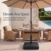 image:imageBest Choice Products 55lb Fillable Umbrella Base Stand Plastic Patio Umbrella Stand with Pole Holder Adjustment Knob for Outdoor Lawn Deck Asscher Design  BrownBlack  Square