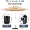 image:imageBest Choice Products 55lb Fillable Umbrella Base Stand Plastic Patio Umbrella Stand with Pole Holder Adjustment Knob for Outdoor Lawn Deck Asscher Design  BrownBlack  Square