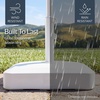image:imageBest Choice Products 55lb Fillable Umbrella Base Stand Plastic Patio Umbrella Stand with Pole Holder Adjustment Knob for Outdoor Lawn Deck Asscher Design  BrownWhite  Square