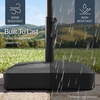 image:imageBest Choice Products 55lb Fillable Umbrella Base Stand Plastic Patio Umbrella Stand with Pole Holder Adjustment Knob for Outdoor Lawn Deck Asscher Design  BrownBlack  Square
