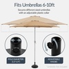 image:imageBest Choice Products 55lb Fillable Umbrella Base Stand Plastic Patio Umbrella Stand with Pole Holder Adjustment Knob for Outdoor Lawn Deck Asscher Design  BrownBlack Dome