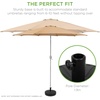 image:imageBest Choice Products 55lb Fillable Umbrella Base Stand Plastic Patio Umbrella Stand with Pole Holder Adjustment Knob for Outdoor Lawn Deck Asscher Design  BrownBlack  Sunburst