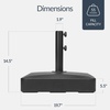 image:imageBest Choice Products 55lb Fillable Umbrella Base Stand Plastic Patio Umbrella Stand with Pole Holder Adjustment Knob for Outdoor Lawn Deck Asscher Design  BrownBlack  Square