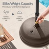 image:imageBest Choice Products 55lb Fillable Umbrella Base Stand Plastic Patio Umbrella Stand with Pole Holder Adjustment Knob for Outdoor Lawn Deck Asscher Design  BrownBrown Dome