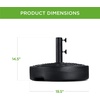 image:imageBest Choice Products 55lb Fillable Umbrella Base Stand Plastic Patio Umbrella Stand with Pole Holder Adjustment Knob for Outdoor Lawn Deck Asscher Design  BrownBlack  Faux Wicker