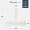 image:imageBest Choice Products 55lb Fillable Umbrella Base Stand Plastic Patio Umbrella Stand with Pole Holder Adjustment Knob for Outdoor Lawn Deck Asscher Design  BrownWhite  Square