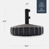 image:imageBest Choice Products 55lb Fillable Umbrella Base Stand Plastic Patio Umbrella Stand with Pole Holder Adjustment Knob for Outdoor Lawn Deck Asscher Design  BrownBlack  Fluted