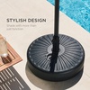 image:imageBest Choice Products 55lb Fillable Umbrella Base Stand Plastic Patio Umbrella Stand with Pole Holder Adjustment Knob for Outdoor Lawn Deck Asscher Design  BrownBlack  Sunburst