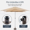 image:imageBest Choice Products 55lb Fillable Umbrella Base Stand Plastic Patio Umbrella Stand with Pole Holder Adjustment Knob for Outdoor Lawn Deck Asscher Design  BrownBrown Dome