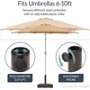 image:imageBest Choice Products 55lb Fillable Umbrella Base Stand Plastic Patio Umbrella Stand with Pole Holder Adjustment Knob for Outdoor Lawn Deck Asscher Design  BrownBrown  Square