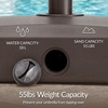 image:imageBest Choice Products 55lb Fillable Umbrella Base Stand Plastic Patio Umbrella Stand with Pole Holder Adjustment Knob for Outdoor Lawn Deck Asscher Design  BrownBrown  Square