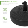 image:imageBest Choice Products 55lb Fillable Umbrella Base Stand Plastic Patio Umbrella Stand with Pole Holder Adjustment Knob for Outdoor Lawn Deck Asscher Design  BrownBlack  Sunburst