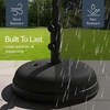 image:imageBest Choice Products 55lb Fillable Umbrella Base Stand Plastic Patio Umbrella Stand with Pole Holder Adjustment Knob for Outdoor Lawn Deck Asscher Design  BrownBlack Dome