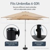 image:imageBest Choice Products 55lb Fillable Umbrella Base Stand Plastic Patio Umbrella Stand with Pole Holder Adjustment Knob for Outdoor Lawn Deck Asscher Design  BrownBlack  Fluted