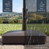 image:imageBest Choice Products 55lb Fillable Umbrella Base Stand Plastic Patio Umbrella Stand with Pole Holder Adjustment Knob for Outdoor Lawn Deck Asscher Design  BrownBrown  Square