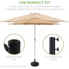 image:imageBest Choice Products 55lb Fillable Umbrella Base Stand Plastic Patio Umbrella Stand with Pole Holder Adjustment Knob for Outdoor Lawn Deck Asscher Design  BrownBlack  Faux Wicker