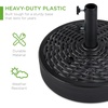 image:imageBest Choice Products 55lb Fillable Umbrella Base Stand Plastic Patio Umbrella Stand with Pole Holder Adjustment Knob for Outdoor Lawn Deck Asscher Design  BrownBlack  Faux Wicker