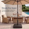 image:imageBest Choice Products 55lb Fillable Umbrella Base Stand Plastic Patio Umbrella Stand with Pole Holder Adjustment Knob for Outdoor Lawn Deck Asscher Design  BrownBrown  Square