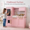 image:imageBest Choice Products Wooden Play Kitchen for Kids Pretend Play Cooking Toy Set with Sink Oven Microwave Refrigerator Ice Maker amp Accessories Kitchen Playset for Toddlers Ages 3  Plush PinkIvory