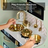image:imageBest Choice Products Wooden Play Kitchen for Kids Pretend Play Cooking Toy Set with Sink Oven Microwave Refrigerator Ice Maker amp Accessories Kitchen Playset for Toddlers Ages 3  Plush PinkSage