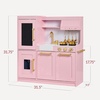 image:imageBest Choice Products Wooden Play Kitchen for Kids Pretend Play Cooking Toy Set with Sink Oven Microwave Refrigerator Ice Maker amp Accessories Kitchen Playset for Toddlers Ages 3  Plush PinkRose
