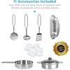 image:imageBest Choice Products Wooden Play Kitchen for Kids Pretend Play Cooking Toy Set with Sink Oven Microwave Refrigerator Ice Maker amp Accessories Kitchen Playset for Toddlers Ages 3  Plush PinkNatural