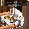 image:imageBest Choice Products Wooden Play Kitchen for Kids Pretend Play Cooking Toy Set with Sink Oven Microwave Refrigerator Ice Maker amp Accessories Kitchen Playset for Toddlers Ages 3  Plush PinkBrown