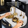 image:imageBest Choice Products Wooden Play Kitchen for Kids Pretend Play Cooking Toy Set with Sink Oven Microwave Refrigerator Ice Maker amp Accessories Kitchen Playset for Toddlers Ages 3  Plush PinkBlack
