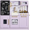 image:imageBest Choice Products Wooden Play Kitchen for Kids Pretend Play Cooking Toy Set with Sink Oven Microwave Refrigerator Ice Maker amp Accessories Kitchen Playset for Toddlers Ages 3  Plush PinkLavender