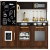 image:imageBest Choice Products Wooden Play Kitchen for Kids Pretend Play Cooking Toy Set with Sink Oven Microwave Refrigerator Ice Maker amp Accessories Kitchen Playset for Toddlers Ages 3  Plush PinkBrown