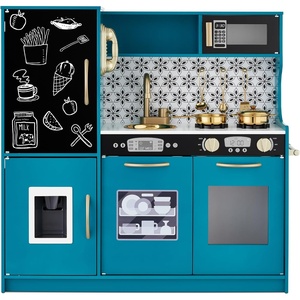 image:imageBest Choice Products Wooden Play Kitchen for Kids Pretend Play Cooking Toy Set with Sink Oven Microwave Refrigerator Ice Maker amp Accessories Kitchen Playset for Toddlers Ages 3  Plush PinkTeal